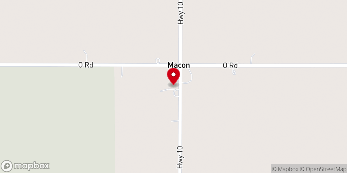 Map showing location of Macon United Methodist Church