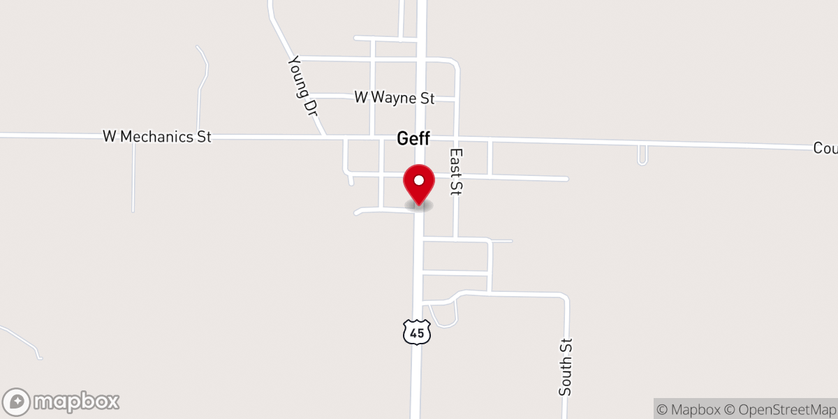 Map showing location of Pennington Johnny Ray