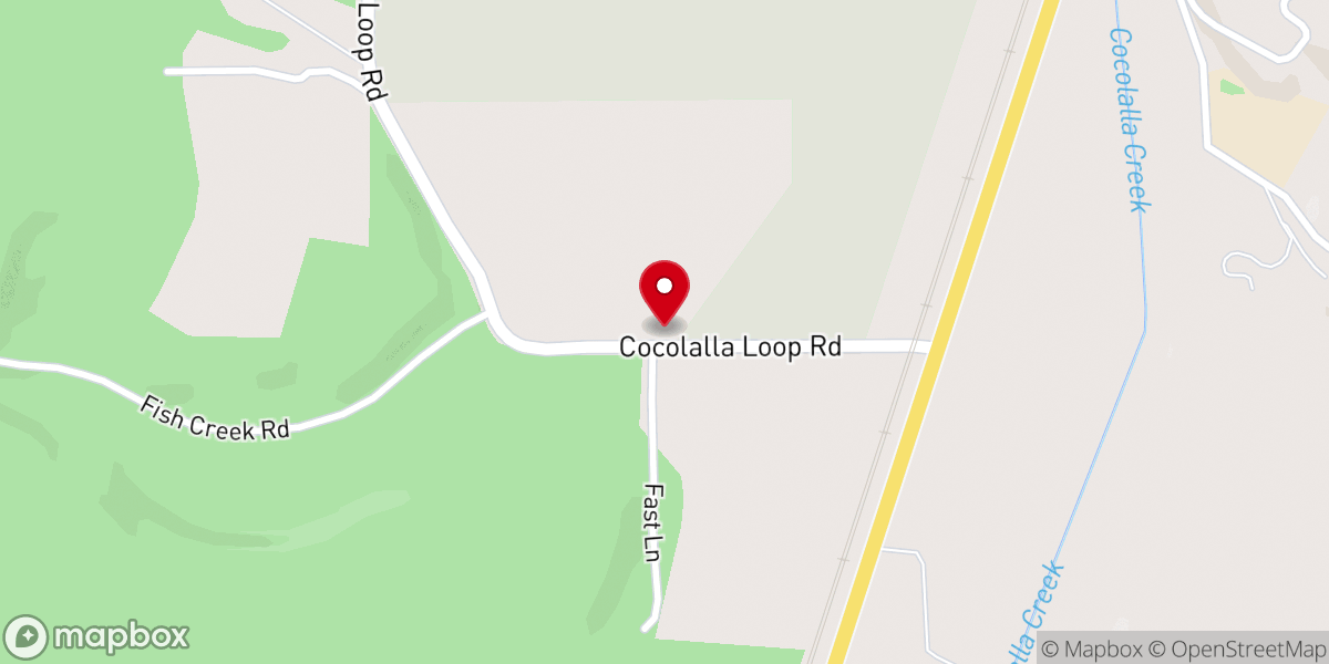 Map showing location of Cocolalla Cowboy Church