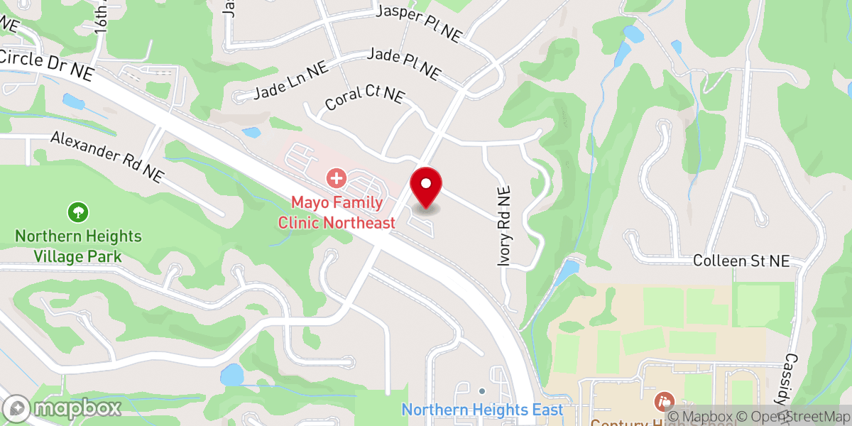 Map showing location of Christ Our Rock Lutheran Church