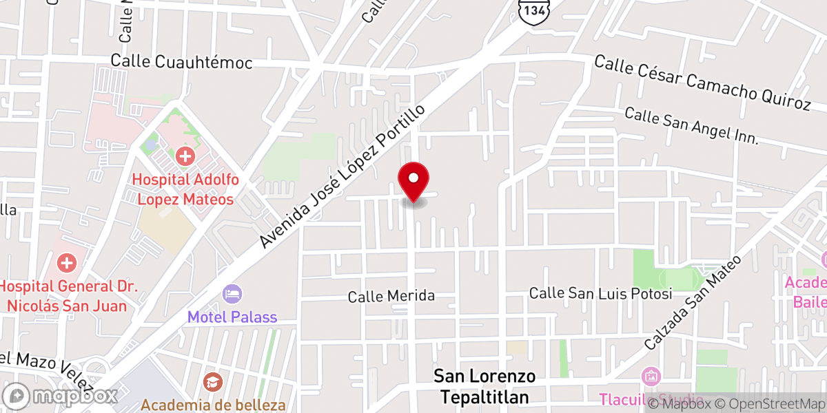 Map showing location of Iglesia Cristiana Lazos de Amor | Mila Toluca