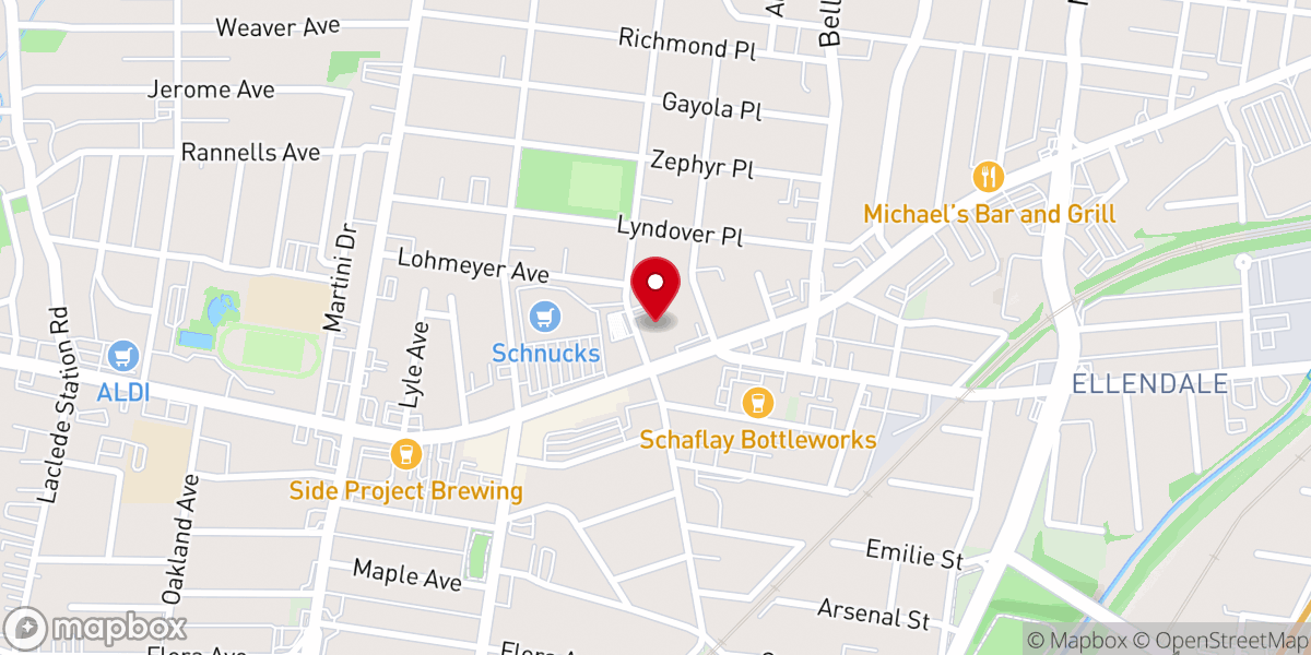 Map showing location of Crossroads Presbyterian Church