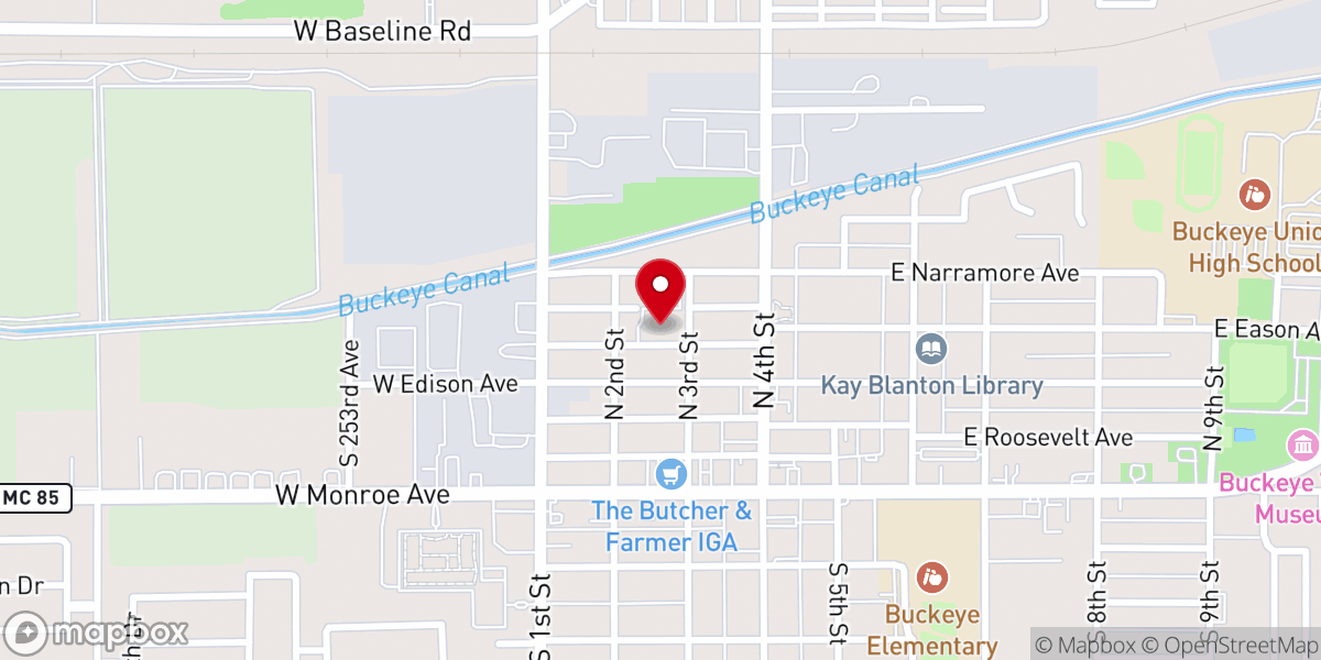 Map showing location of First Southern Baptist Church
