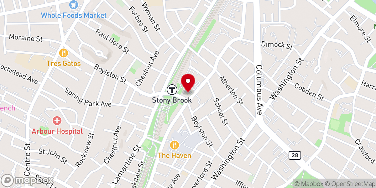 Map showing location of Boylston Congregational Church