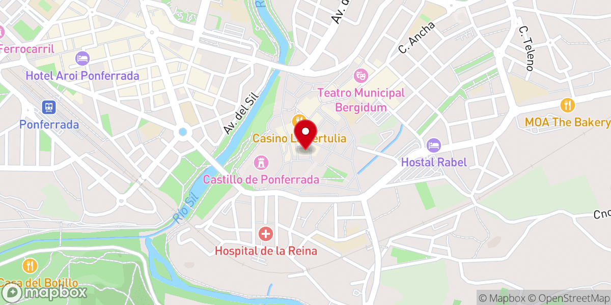 Map showing location of Basílica de la Virgen de la Encina