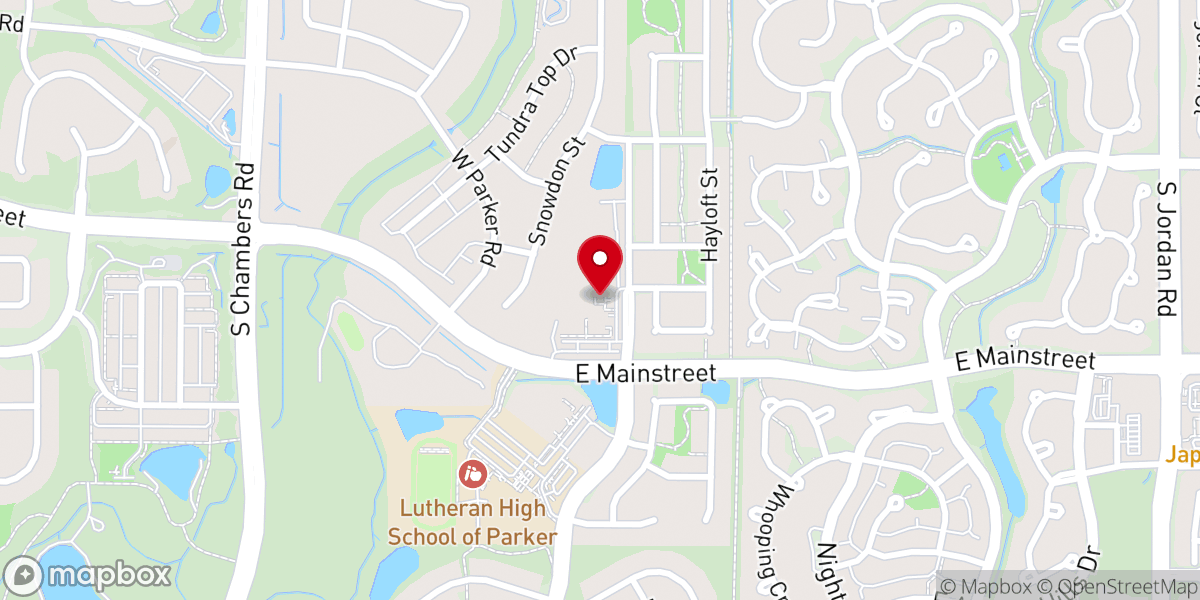 Map showing location of Parker Bible Church
