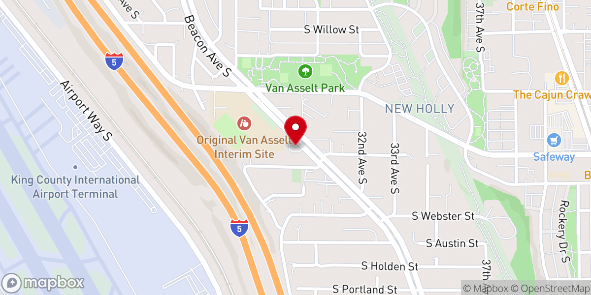 Map showing location of Beacon Avenue Church of God