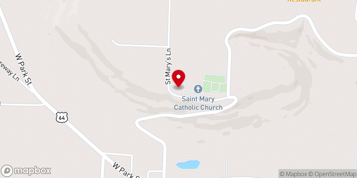 Map showing location of St Mary's Lawrence Hall