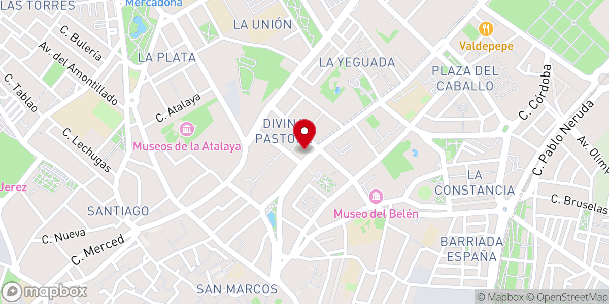 Map showing location of Convento de Capuchinos