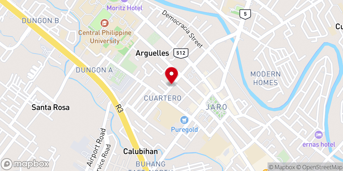 Map showing location of Jaro Seventh-day Adventist Church