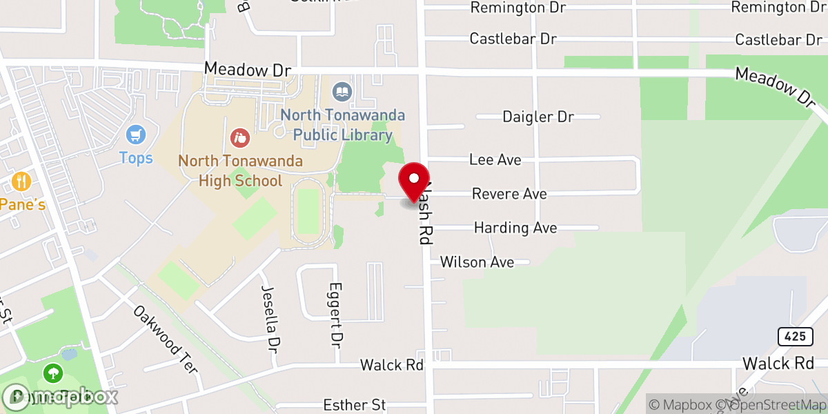 Map showing location of Nash Church