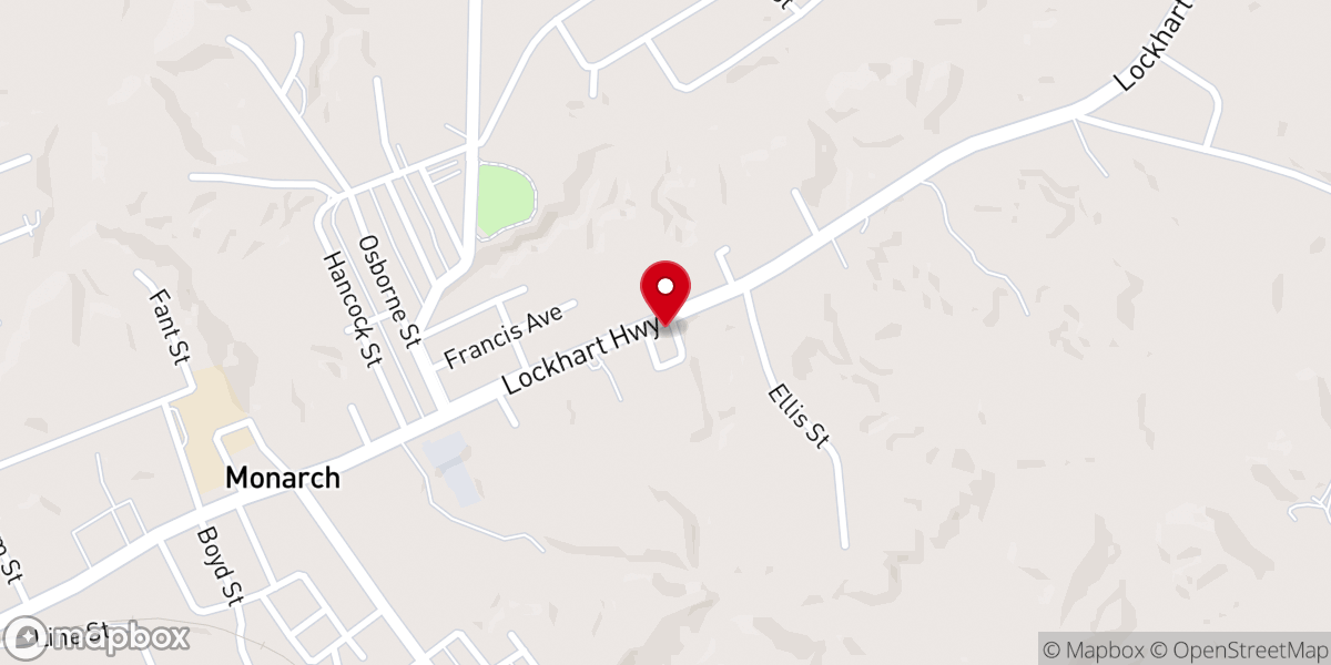 Map showing location of Site of Union Church Historical Marker