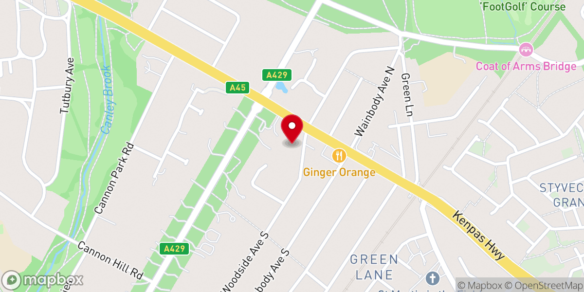 Map showing location of The Methodist Church Woodside Avenue