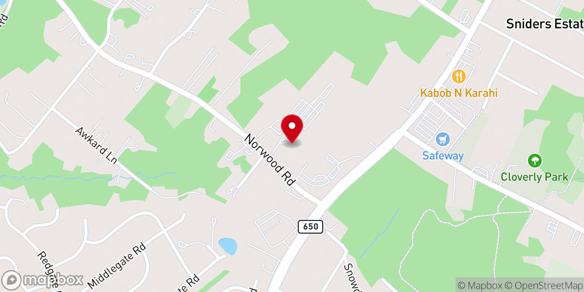 Map showing location of Peoples Community Baptist Church