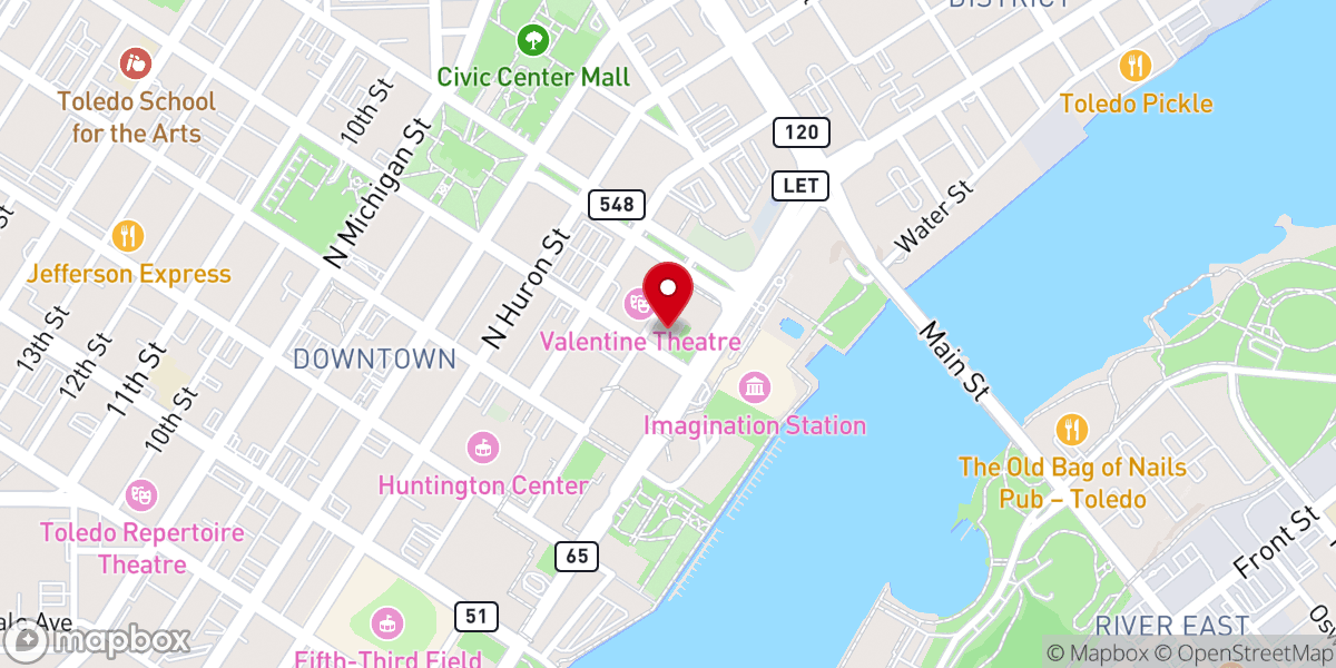 Map showing location of Trinity Episcopal Church
