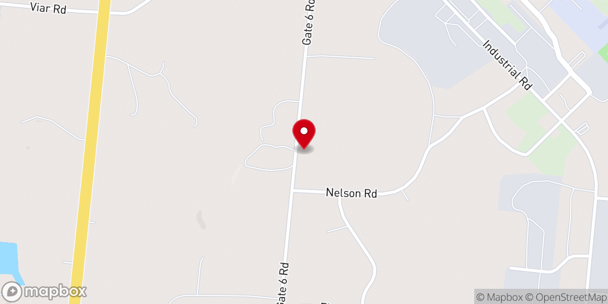 Map showing location of Hope Church Assemblies of God