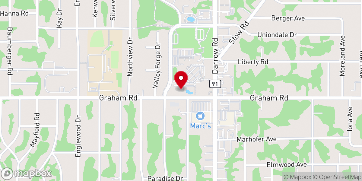Map showing location of Ressurection Lutheran Church