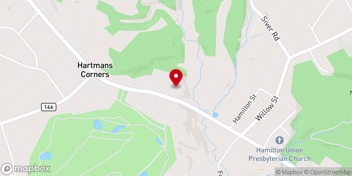 Map showing location of River of Life Church