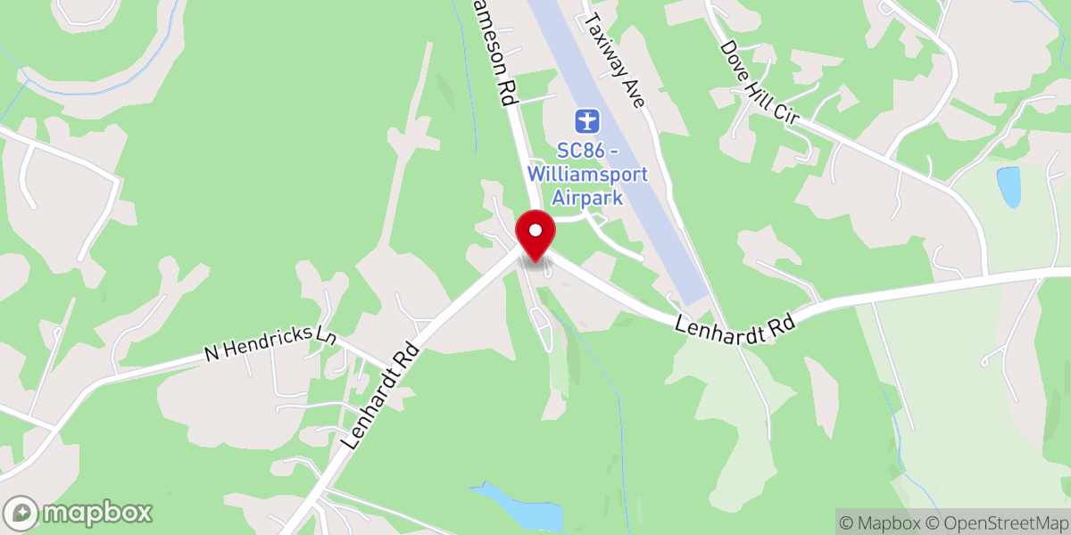 Map showing location of New Foundation Baptist Church