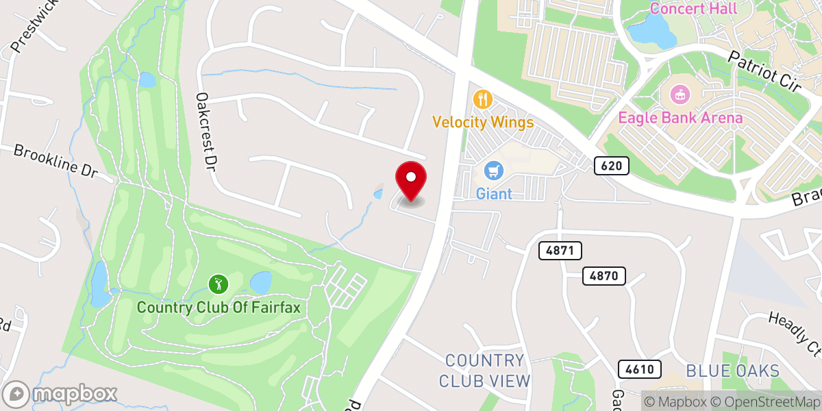 Map showing location of St. George's United Methodist Church