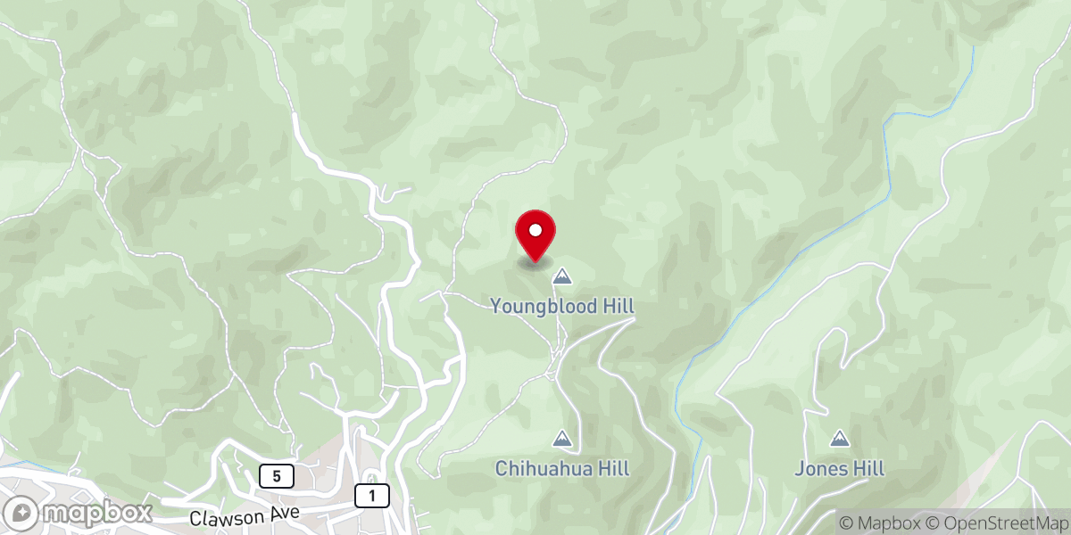Map showing location of Bisbee Cross Shrine