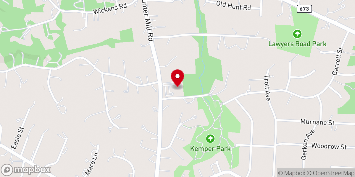 Map showing location of Virginia Church