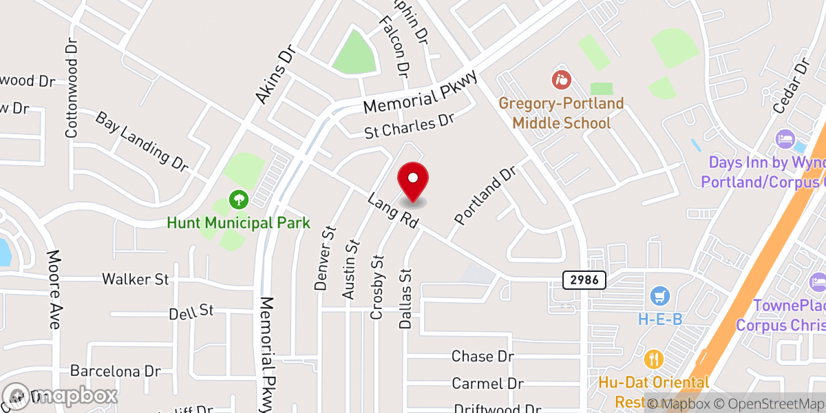 Map showing location of Assembly of God Church