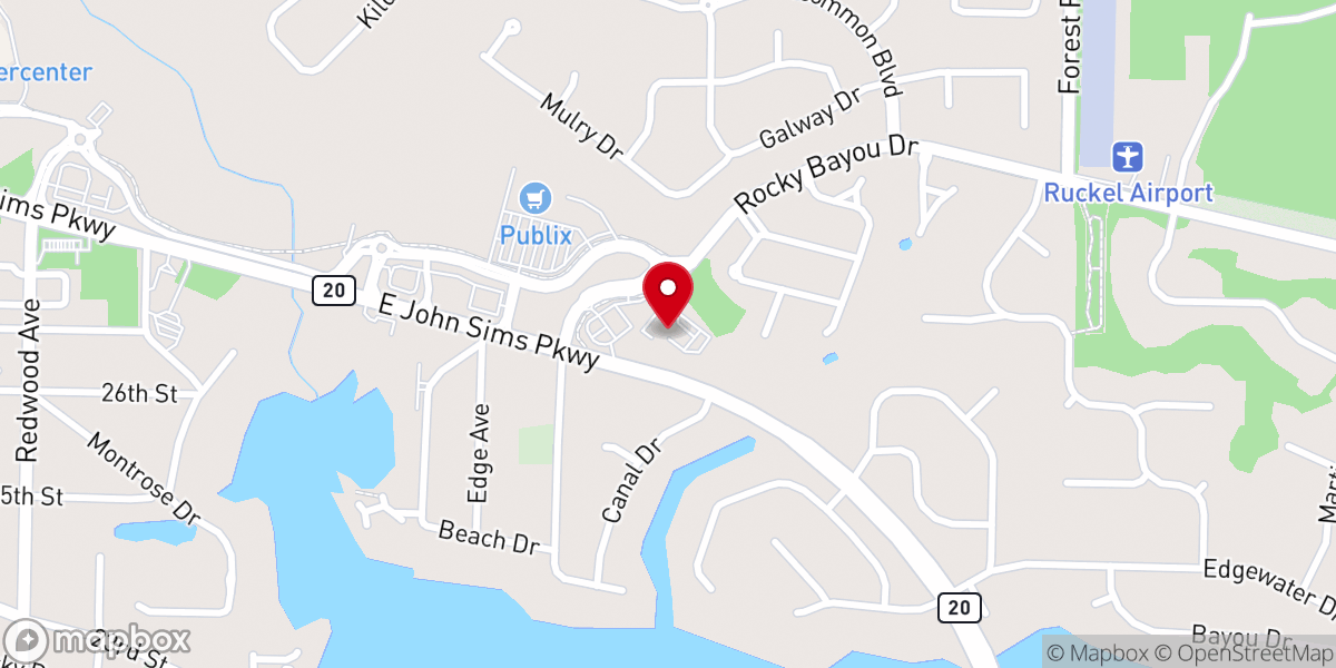 Map showing location of First Presbyterian Church Niceville