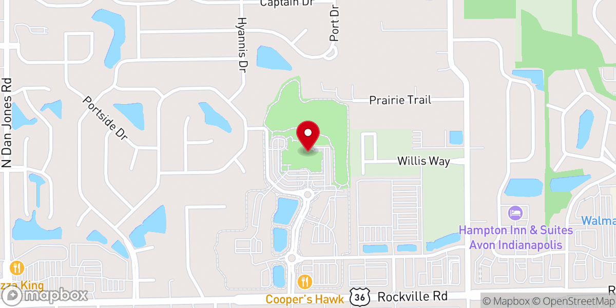 Map showing location of Hendricks Regional Health YMCA