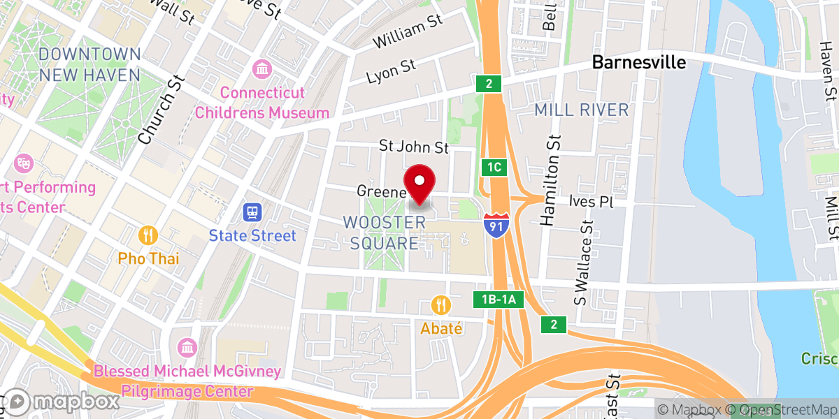 Map showing location of St. Michael Church of Blessed Michael McGivney Parish