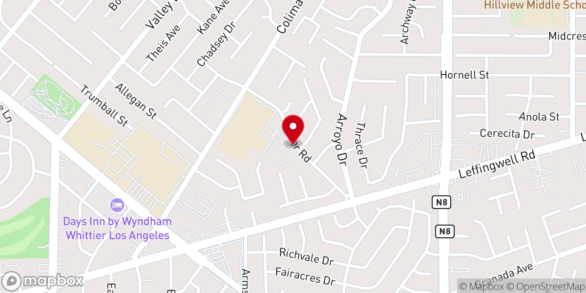 Map showing location of St Andrew Lutheran Church