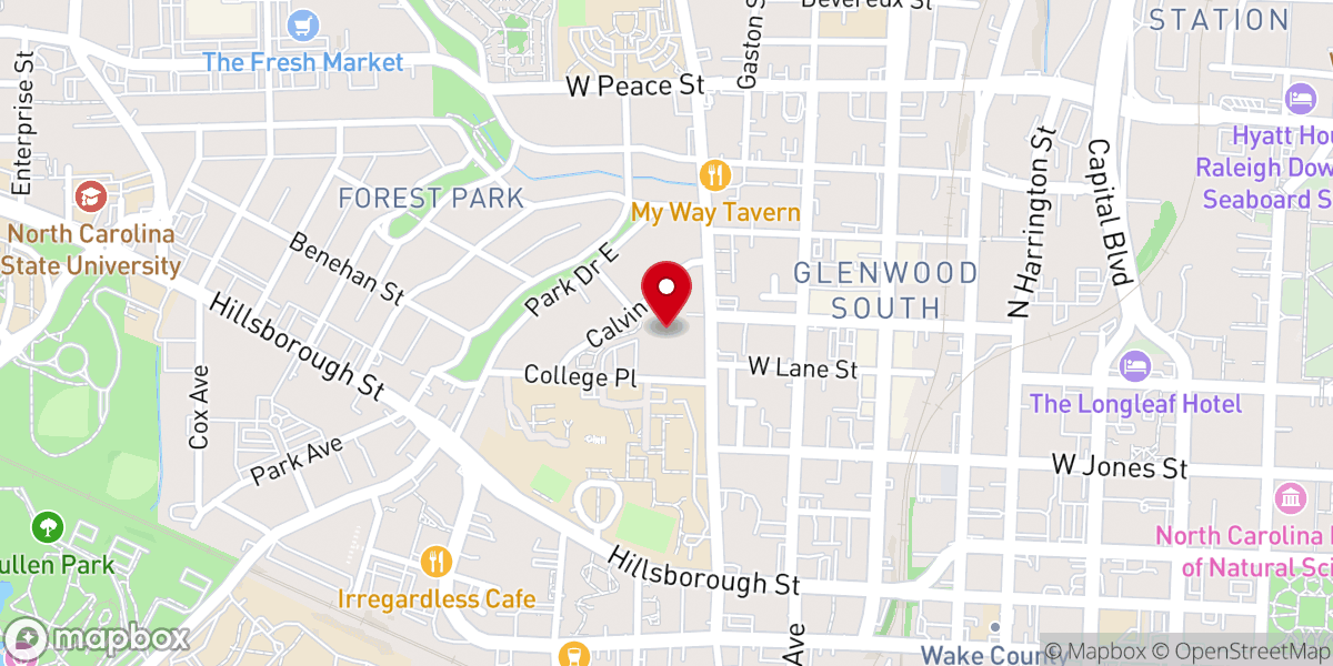 Map showing location of Antioch Raleigh