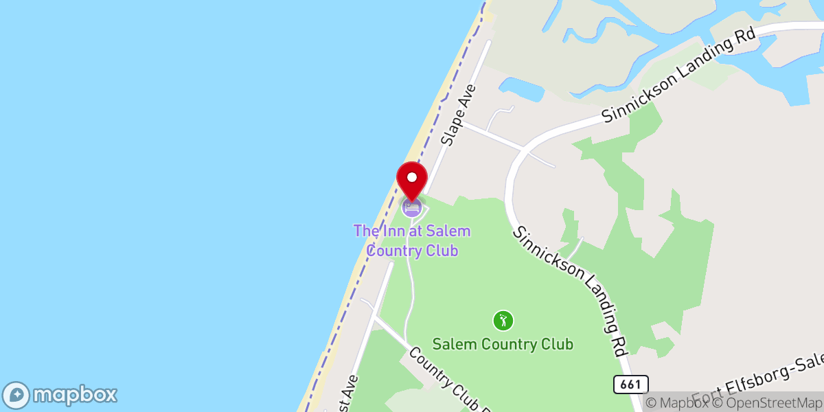 Map showing location of Salem River Inn