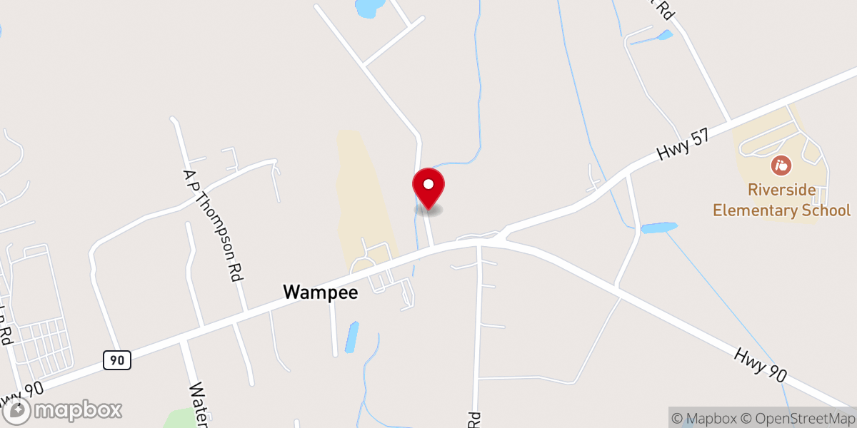 Map showing location of Wisteria Woods Venue