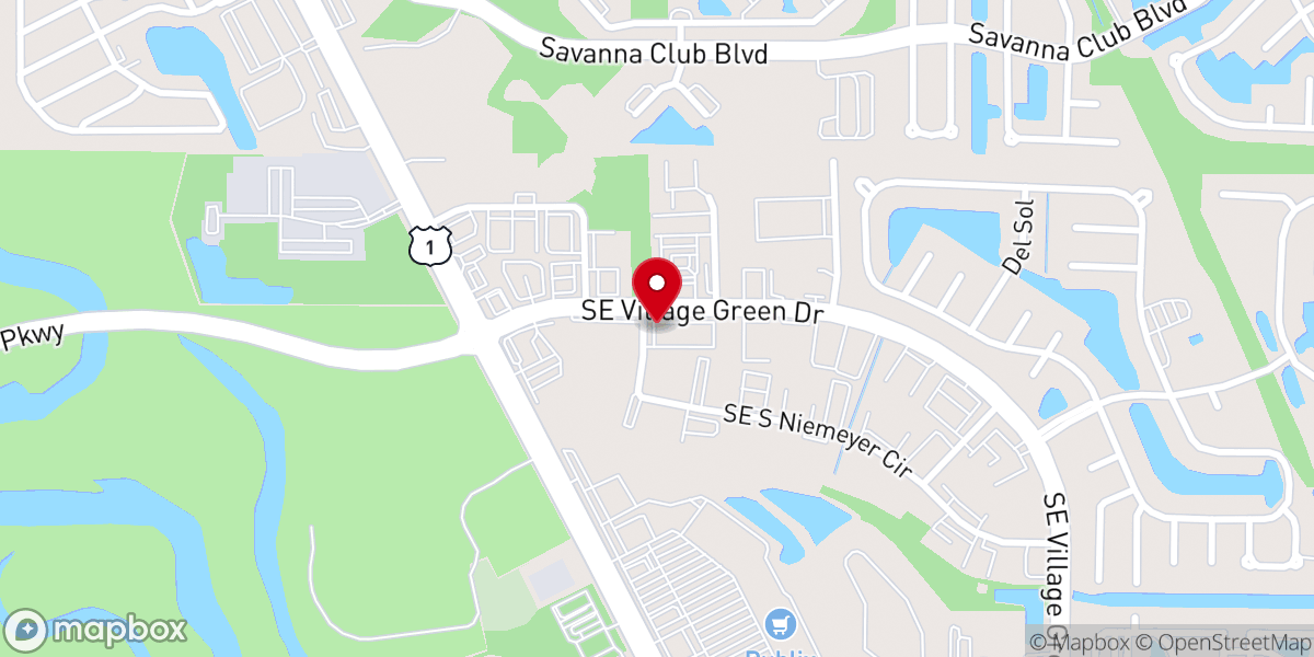 Map showing location of Port Saint Lucie Gospel Assembly