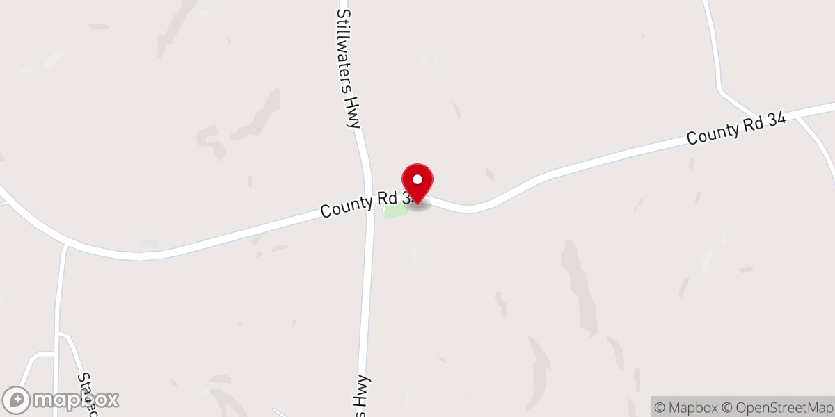 Map showing location of Red Ridge United Methodist Church