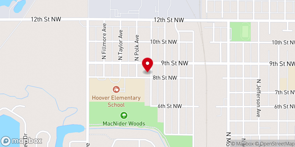 Map showing location of Harbor of New Hope Church