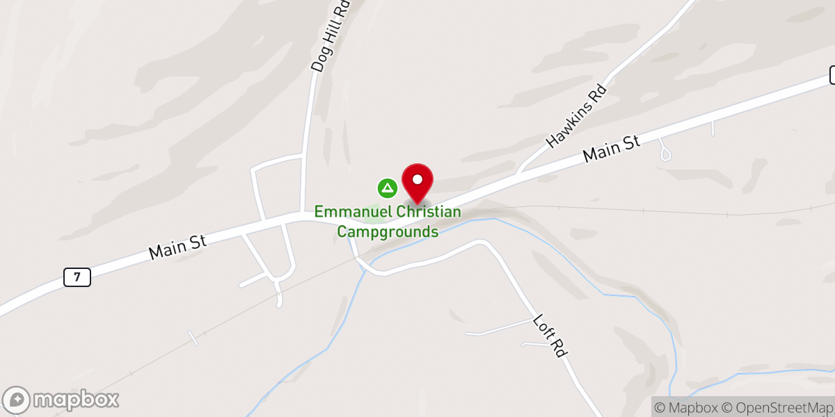Map showing location of Maryland Baptist Church