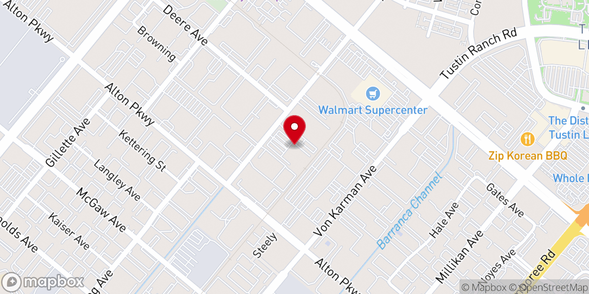 Map showing location of Irvine Canaan Christian Community Church