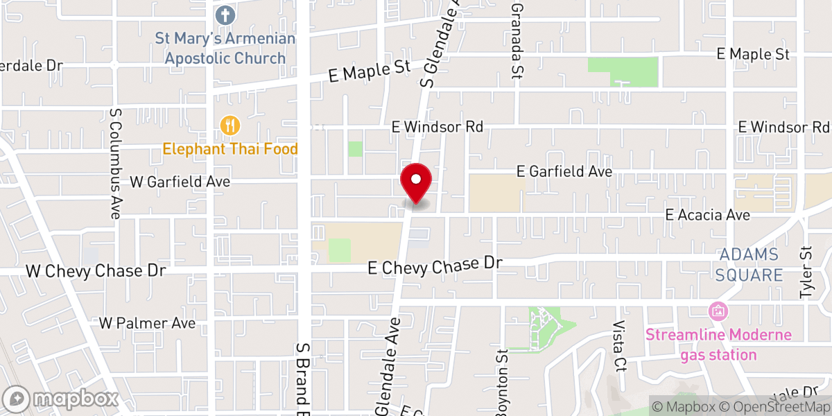 Map showing location of Armenian Church of the Nazarene