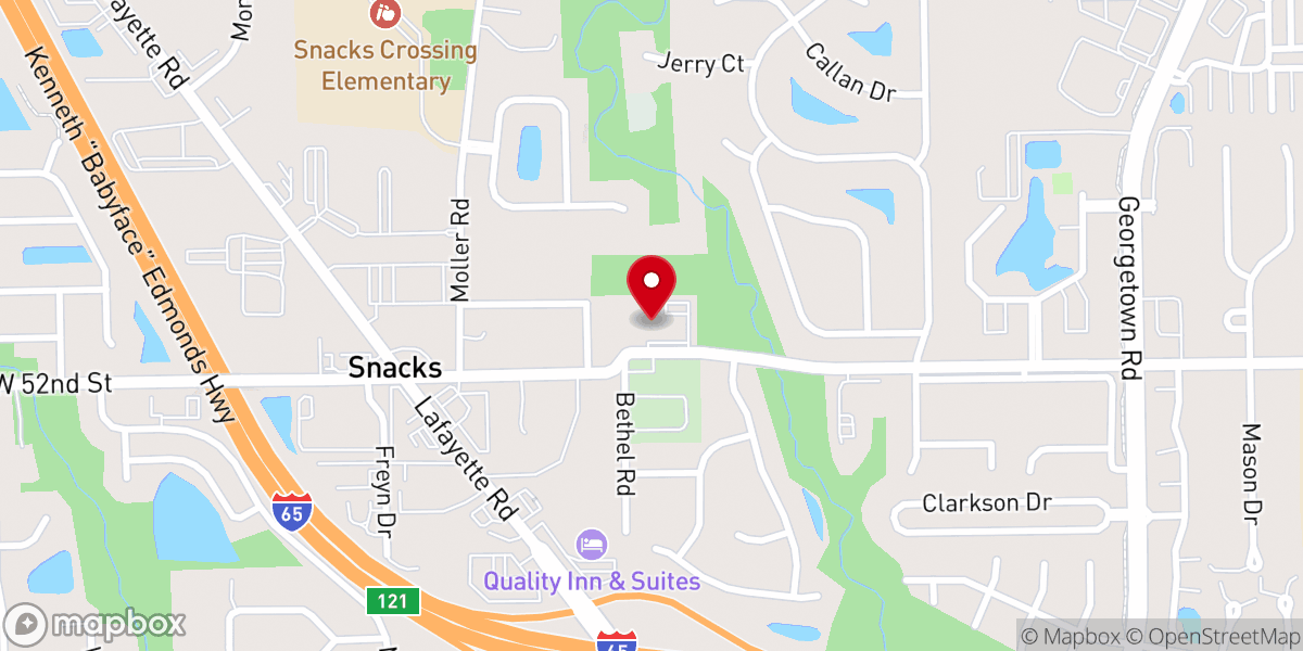 Map showing location of Bethel United Methodist Church