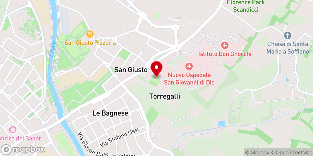Map showing location of Oratorio Don Bosco
