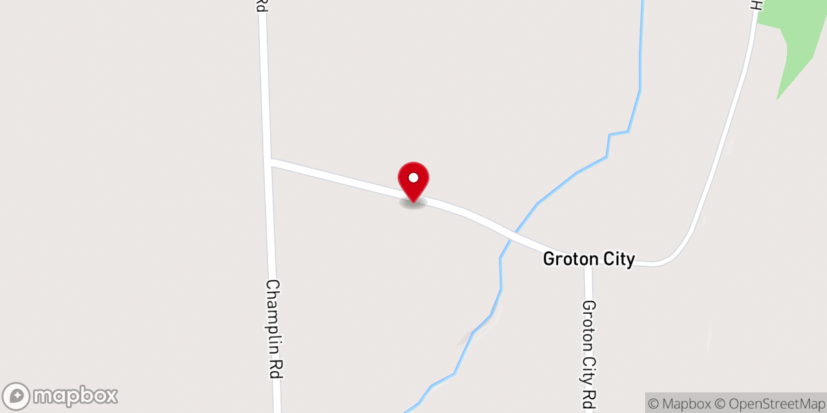Map showing location of Groton City United Church of Christ