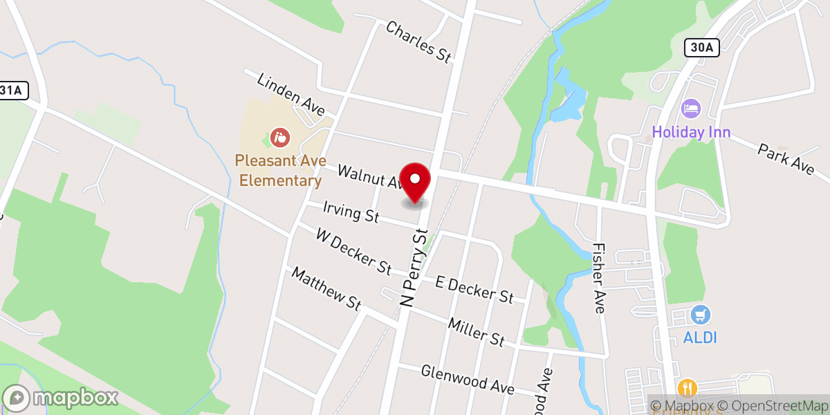 Map showing location of Reformed Church