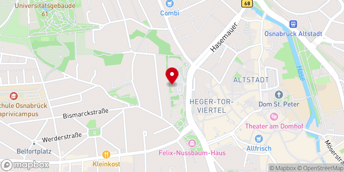 Map showing location of Stadt Osnabrück - Stadthaus 1