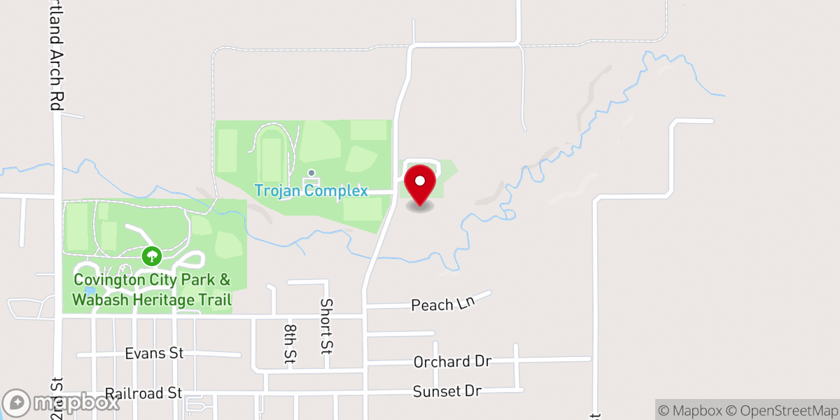 Map showing location of Orchard Hills Church of Christ
