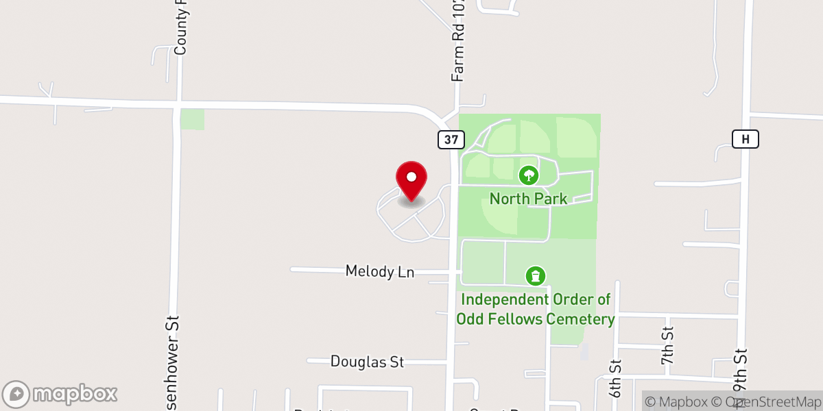 Map showing location of First United Methodist Church (Coxhealth And Mercy)