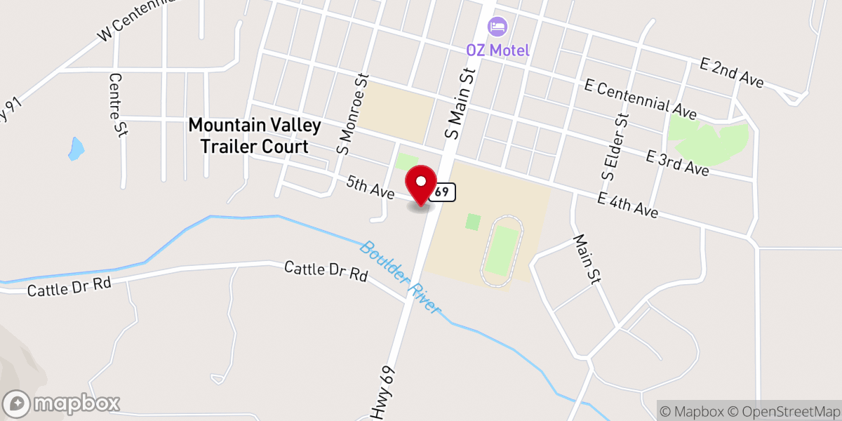 Map showing location of Faith Lutheran Church
