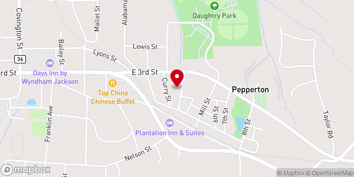 Map showing location of Southpoint Jackson