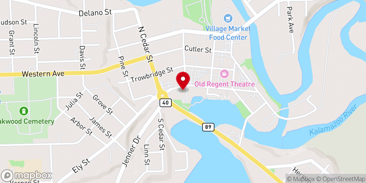Map showing location of The Griswold Auditorium